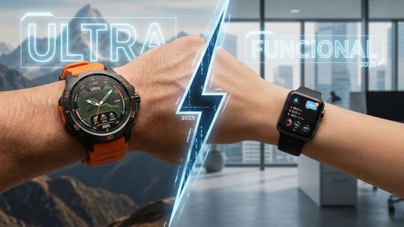 A Batalha dos Pulsos em 2025: O Gigantismo dos Smartwatches "Ultra" vs. A Volta da Discrição Funcional