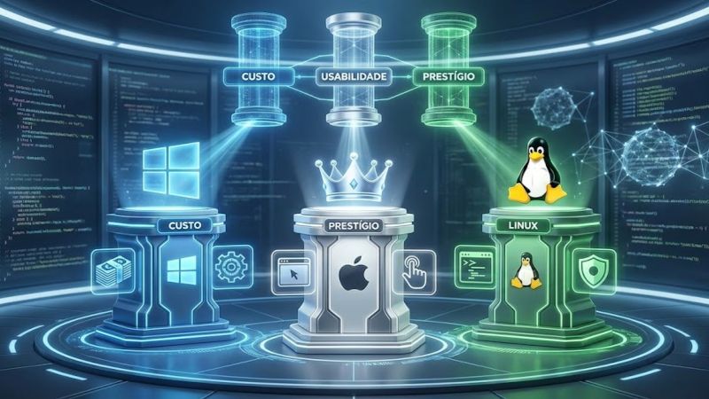 Windows x macOS x Linux sob a Ótica do Custo, Usabilidade e Prestígio