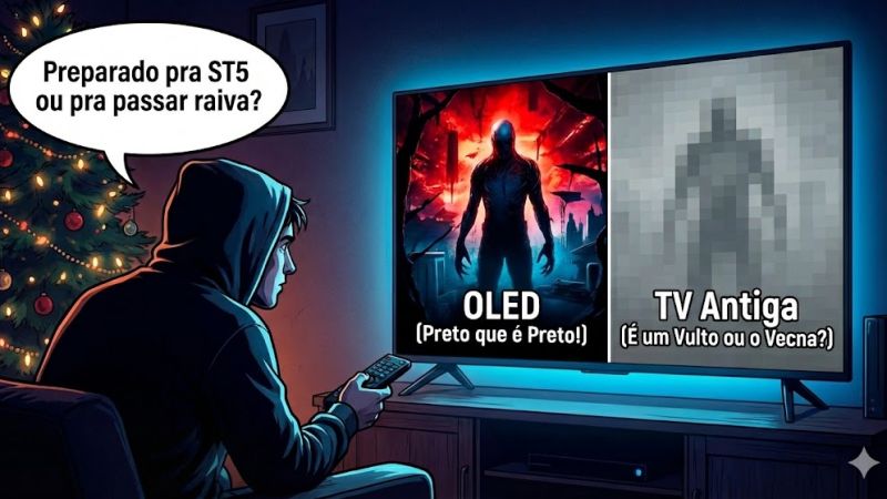 Qual a melhor TV pra assistir Stranger Things 5 e não confundir o Vecna com uma mancha na tela?